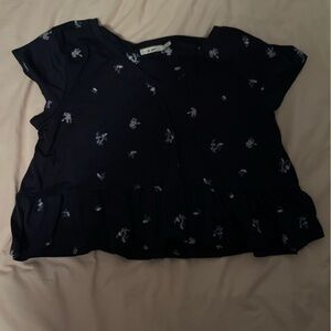 Madewell Navy Floral Top